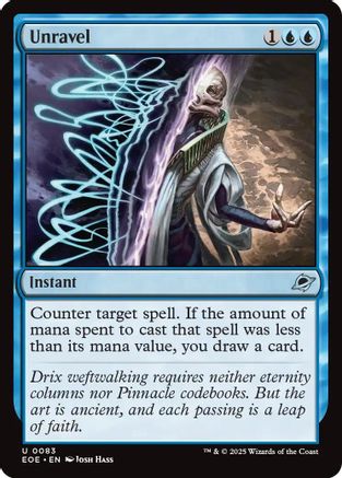 Image of Unravel (EOE-083) - Edge of Eternities Foil