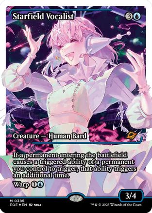 Image of Starfield Vocalist (Showcase) (Fracture Foil) (EOE-385) - Edge of Eternities Foil