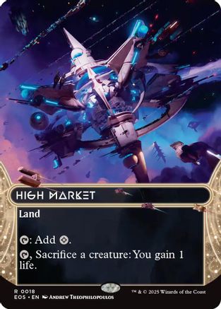 Image of High Market (0018) (Borderless) (EOS-018) - Edge of Eternities: Stellar Sights Foil