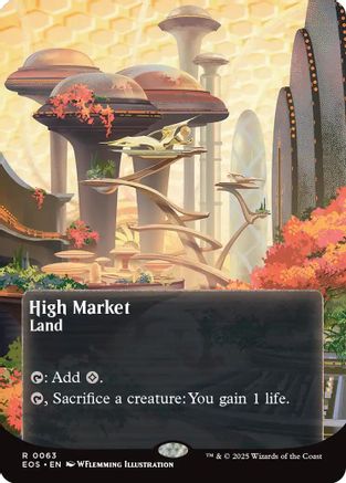 Image of High Market (0063) (Borderless) (EOS-063) - Edge of Eternities: Stellar Sights Foil