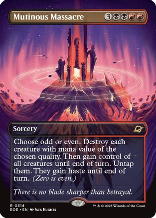 Image of Mutinous Massacre (Borderless) (EOE-314) - Edge of Eternities Foil