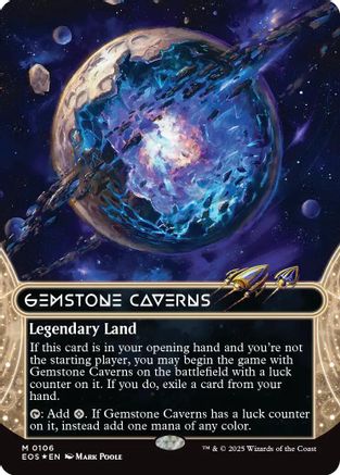 Image of Gemstone Caverns (0106) (Borderless) (Galaxy Foil) (EOS-106) - Edge of Eternities: Stellar Sights Foil