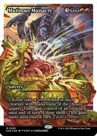 Image of Mutinous Massacre (Showcase) (Fracture Foil) (EOE-389) - Edge of Eternities Foil