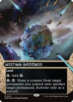 Image of Nesting Grounds (0121) (Borderless) (Galaxy Foil) (EOS-121) - Edge of Eternities: Stellar Sights Foil