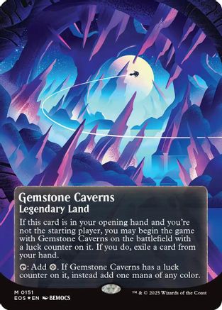 Image of Gemstone Caverns (0151) (Borderless) (Galaxy Foil) (EOS-151) - Edge of Eternities: Stellar Sights Foil