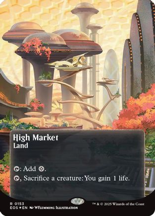 Image of High Market (0153) (Borderless) (Galaxy Foil) (EOS-153) - Edge of Eternities: Stellar Sights Foil