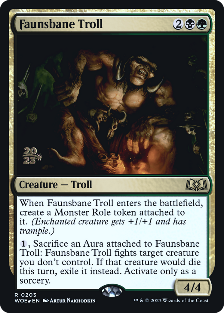 Image of Faunsbane Troll (PRE-203) - Wilds of Eldraine Promos Foil