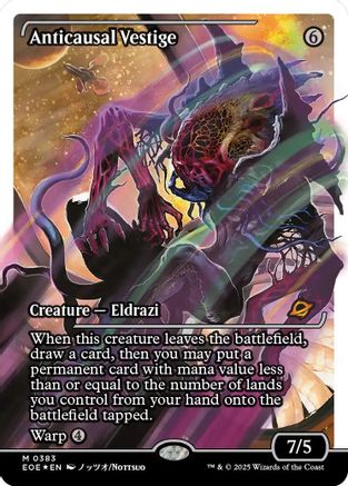 Image of Anticausal Vestige (Showcase) (Fracture Foil) (EOE-383) - Edge of Eternities Foil