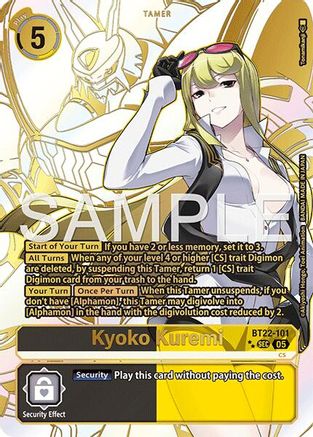 Image of Kyoko Kuremi (Rare Pull) (BT22-101) - Cyber Eden Foil