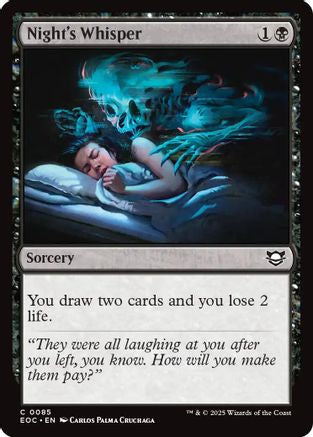 Image of Night's Whisper (EOC-085) - Commander: Edge of Eternities