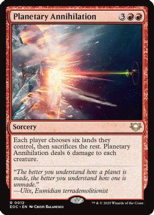 Image of Planetary Annihilation (EOC-012) - Commander: Edge of Eternities