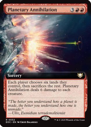 Image of Planetary Annihilation (Extended Art) (EOC-032) - Commander: Edge of Eternities