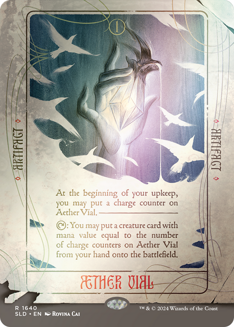 Image of Aether Vial (Rainbow Foil) (SLD-1640★) - Secret Lair Drop (Borderless) Foil