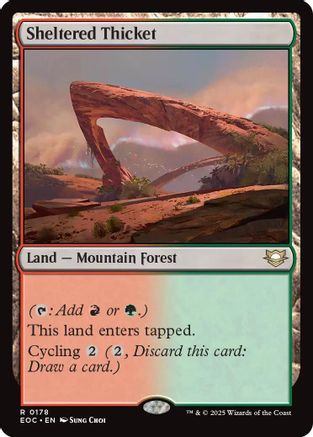 Image of Sheltered Thicket (EOC-178) - Commander: Edge of Eternities
