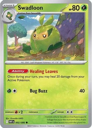 Image of Swadloon 002/086  - Reverse Holofoil SV White Flare - Common