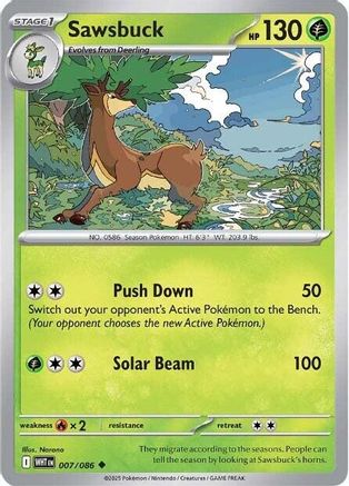 Image of Sawsbuck 007/086  SV White Flare - Uncommon