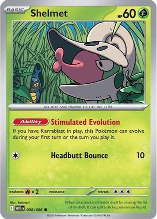 Image of Shelmet 008/086  - Reverse Holofoil SV White Flare - Common