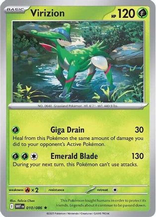 Image of Virizion 010/086  - Holofoil SV White Flare - Rare
