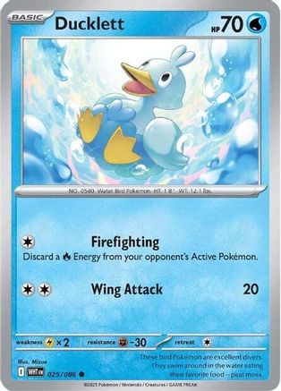 Image of Ducklett 025/086  SV White Flare - Common
