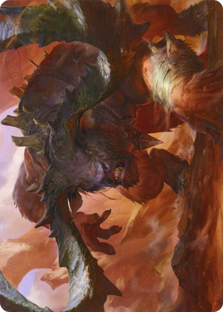 Image of Moraug, Fury of Akoum // Moraug, Fury of Akoum (AZNR-066) - Zendikar Rising Art Series (Borderless)