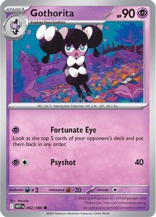 Image of Gothorita 042/086  - Reverse Holofoil SV White Flare - Common