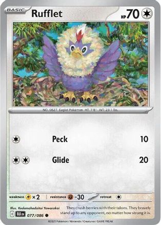 Image of Rufflet 077/086  SV Black Bolt - Common