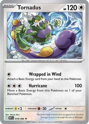 Image of Tornadus 078/086  - Holofoil SV White Flare - Rare