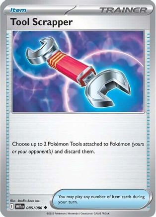 Image of Tool Scrapper 085  - Reverse Holofoil SV White Flare - Uncommon