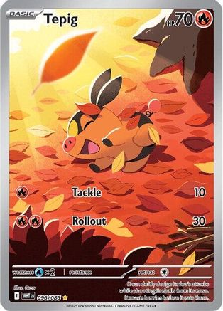 Image of Tepig 096/086  - Holofoil SV White Flare - Illustration Rare
