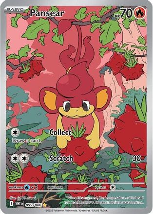 Image of Pansear 099/086  - Holofoil SV White Flare - Illustration Rare