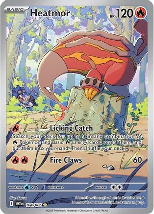 Image of Heatmor 104/086  - Holofoil SV White Flare - Illustration Rare