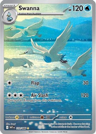 Image of Swanna 110/086  - Holofoil SV White Flare - Illustration Rare