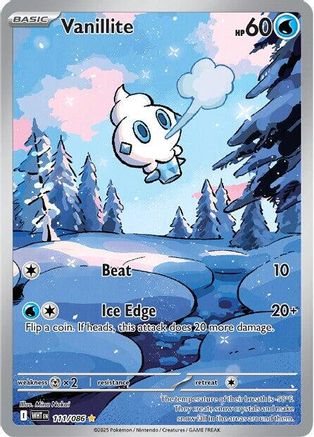 Image of Vanillite 111/086  - Holofoil SV White Flare - Illustration Rare