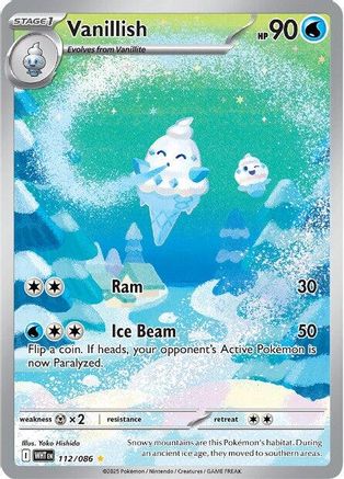Image of Vanillish 112/086  - Holofoil SV White Flare - Illustration Rare