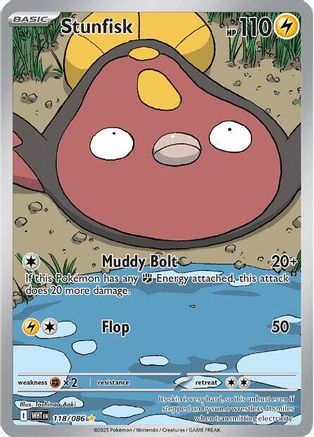 Image of Stunfisk 118/086  - Holofoil SV White Flare - Illustration Rare