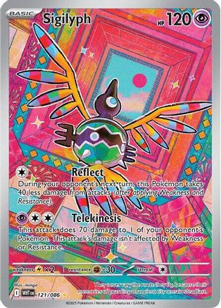 Image of Sigilyph 121/086  - Holofoil SV White Flare - Illustration Rare