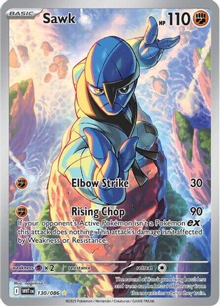 Image of Sawk 130/086  - Holofoil SV White Flare - Illustration Rare
