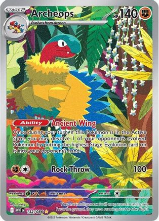 Image of Archeops 132/086  - Holofoil SV White Flare - Illustration Rare