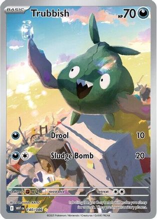 Image of Trubbish 140/086  - Holofoil SV White Flare - Illustration Rare