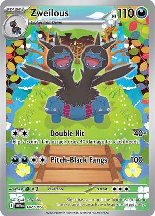 Image of Zweilous 147/086  - Holofoil SV White Flare - Illustration Rare