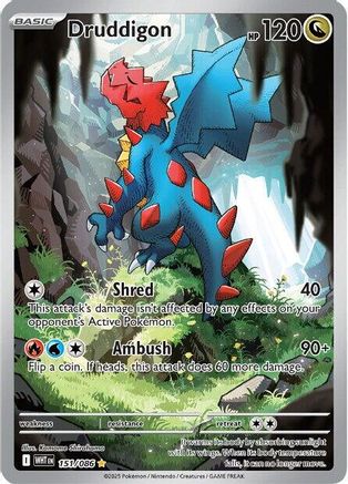 Image of Druddigon 151/086  - Holofoil SV White Flare - Illustration Rare