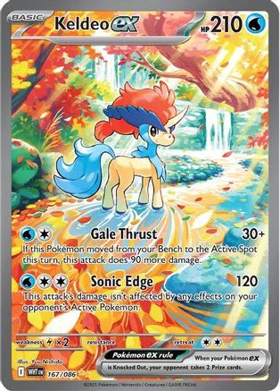Image of Keldeo ex 167/086  - Holofoil SV White Flare - Special Illustration Rare