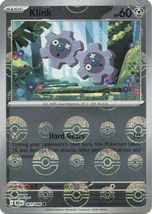 Image of Klink (Poke Ball Pattern) 061/086  - Holofoil SV Black Bolt - Common