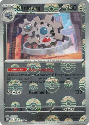 Image of Klinklang (Poke Ball Pattern) 063/086  - Holofoil SV Black Bolt - Rare