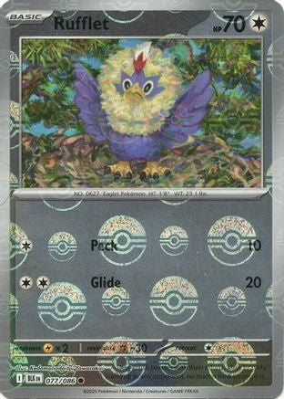 Image of Rufflet (Poke Ball Pattern) 077/086  - Holofoil SV Black Bolt - Common