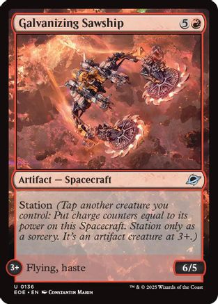 Image of Galvanizing Sawship (EOE-136) - Edge of Eternities Foil