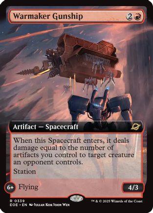 Image of Warmaker Gunship (Extended Art) (EOE-339) - Edge of Eternities Foil