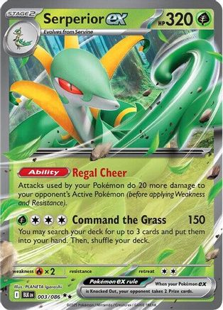 Image of Serperior ex 003/086  - Holofoil SV Black Bolt - Double Rare
