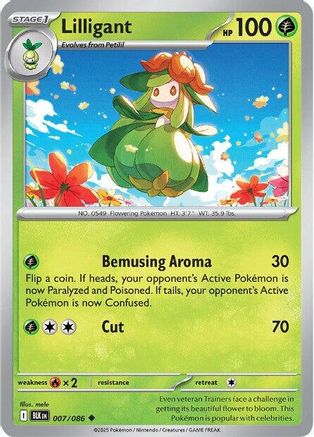 Image of Lilligant 007/086  SV Black Bolt - Uncommon