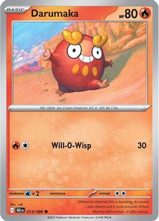 Image of Darumaka 013/086  - Reverse Holofoil SV Black Bolt - Common